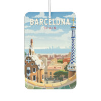 Barcelona Spain Travel Art Vintage