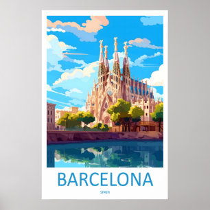 Barcelona Spain Travel Poster 3