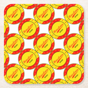 Barcelona Square Paper Coaster