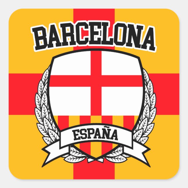 Barcelona Square Sticker (Front)