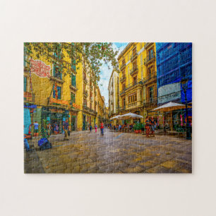 Barcelona Street Scene. Jigsaw Puzzle