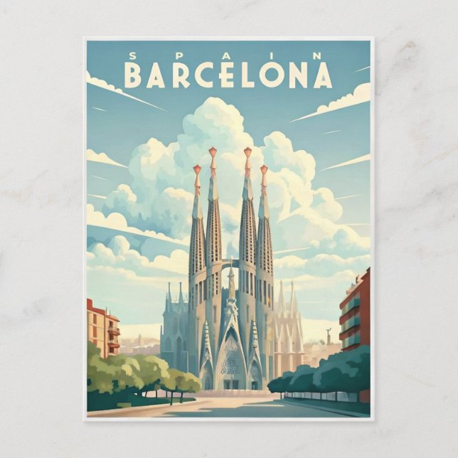 Barcelona: Stunning Spain's Vibrant City Postcard (Front)