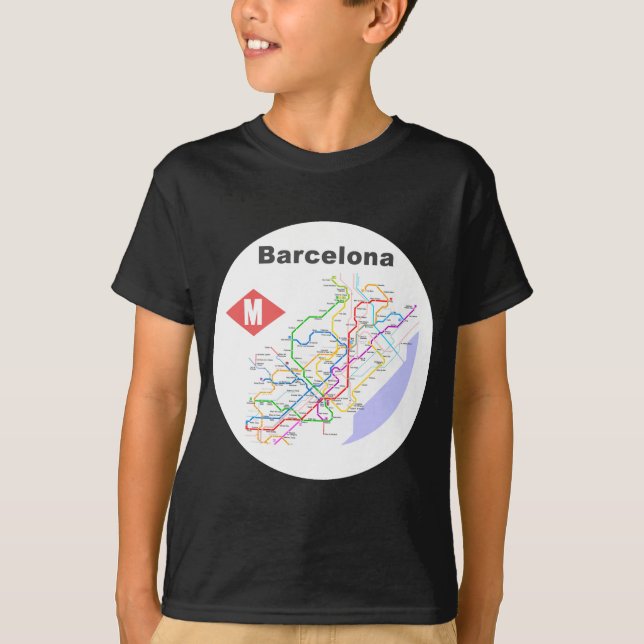 Barcelona Subway Map Shirts (Front)
