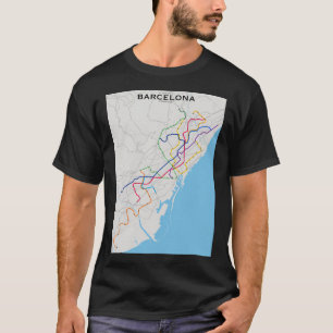 Barcelona Transit Map T-Shirt