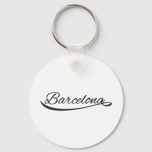 barcelona typographical key ring (Front)