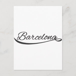 barcelona typographical postcard