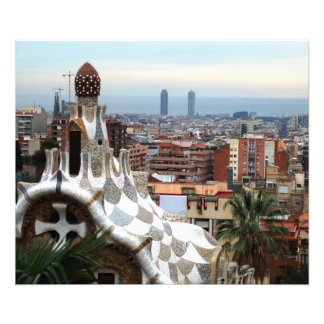 Barcelona View from Gaudi's Parc Guell Photo Print