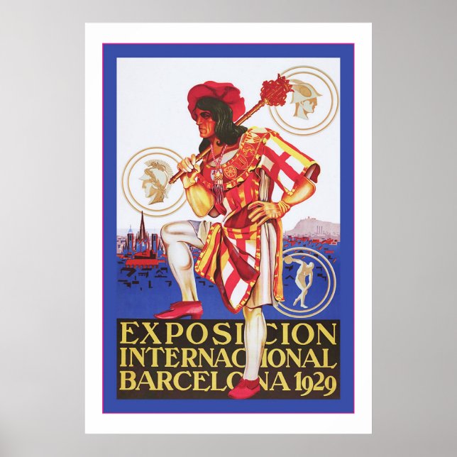 Barcelona ~ Vintage Spanish Exposition Poster (Front)