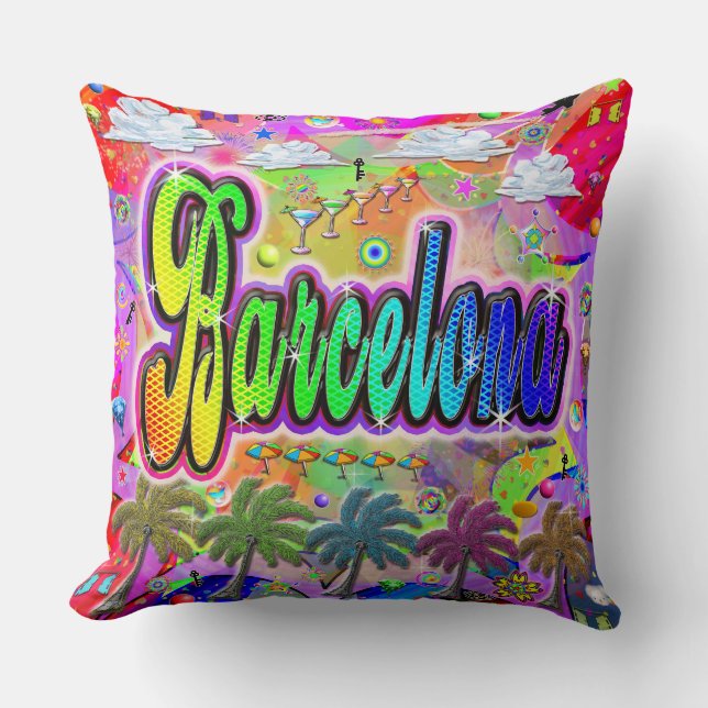 Barcelona Vista Express Pillow (Front)