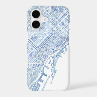 Barcelona Watercolor Map