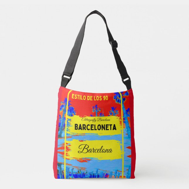 Barceloneta, Barcelona 90´s style- design 6 Crossbody Bag (Front)
