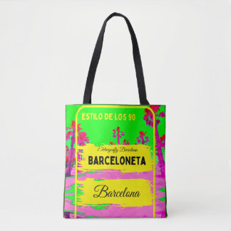 Barceloneta, Barcelona style bag-verde Tote Bag