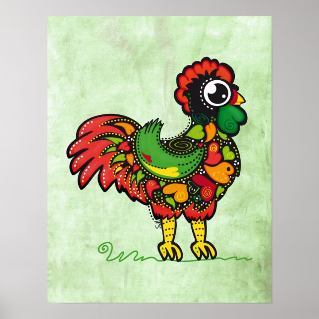 Barcelos Portuguese Rooster print poster (Front)