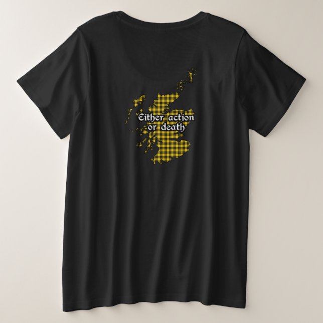 Barclay Clan Badge and Tartan Women's Plus Size T-Shirt (Design Back)