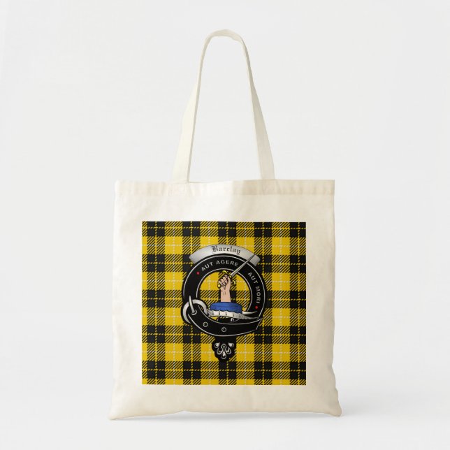 Barclay Clan Badge Tartan Tote Bag (Front)