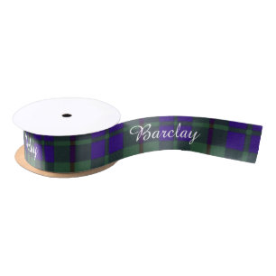 Barclay clan Plaid Scottish tartan Satin Ribbon