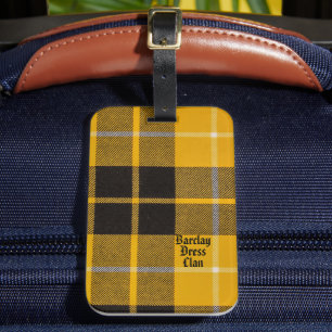 Barclay Dress Clan Tartan With Monogram Name Luggage Tag