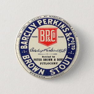Barclay Perkins Brown Stout 6 Cm Round Badge