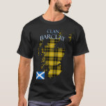 Barclay Scottish Clan Tartan Scotland T-Shirt<br><div class="desc">Great for any Scottish gathering or Highland games,  outline of Scotland with the Barclay Dress clan family tartan.</div>