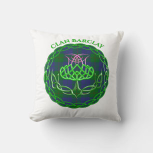 Barclay Scottish Tartan Celtic Thistle Cushion