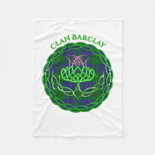 Barclay Scottish Tartan Celtic Thistle Fleece Blanket