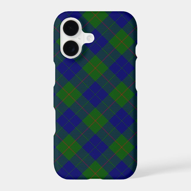 Barclay tartan blue green plaid iPhone case (Back)