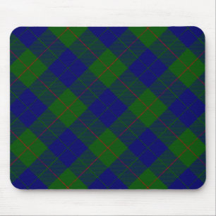 Barclay tartan blue green plaid mouse pad