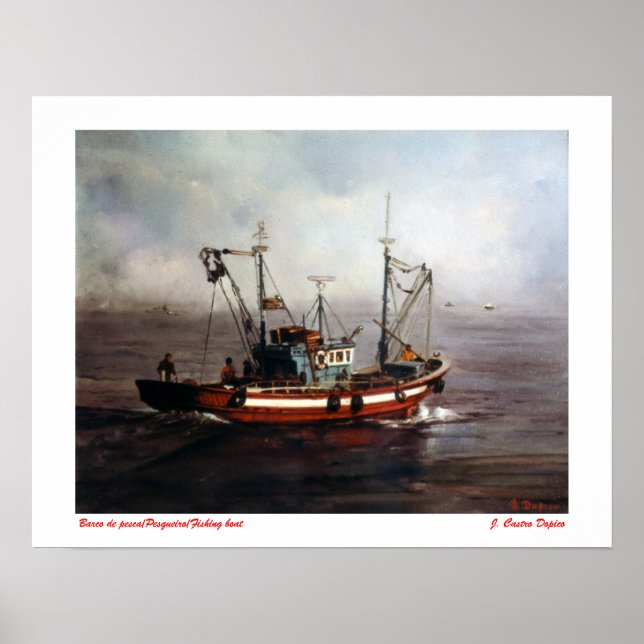 Barco de pesca/Pesqueiro/Fishing boat Poster (Front)
