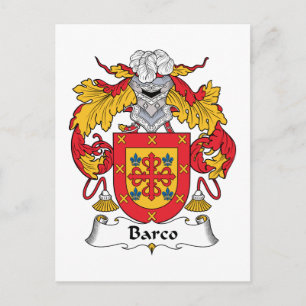 Barco Family Crest Postcard