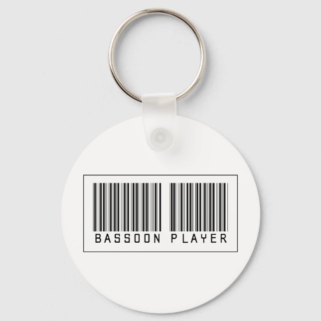 Barcode Bassoon Player Key Ring (Front)