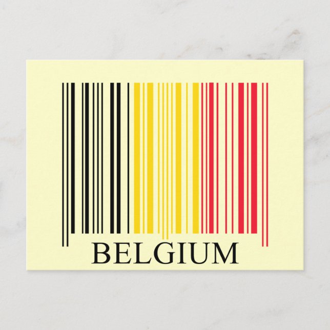 Barcode Belgium Flag Postcard (Front)