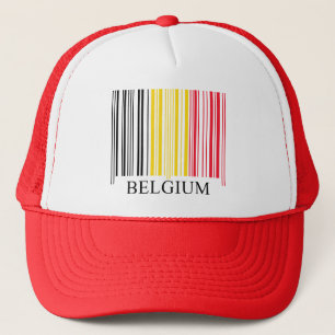Barcode Belgium Flag Trucker Hat