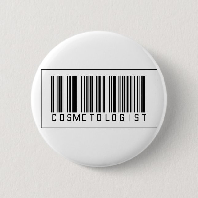 Barcode Cosmetologist 6 Cm Round Badge (Front)