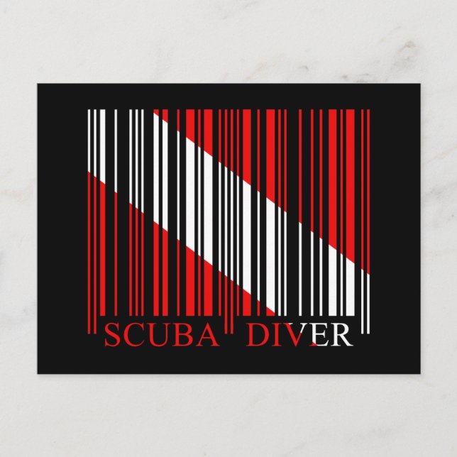 Barcode Dive Flag Postcard (Front)