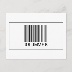 Barcode Drummer Postcard