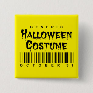 Barcode Generic Halloween Costume 15 Cm Square Badge