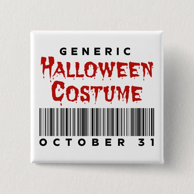Barcode Generic Halloween Costume October 31 15 Cm Square Badge (Front)