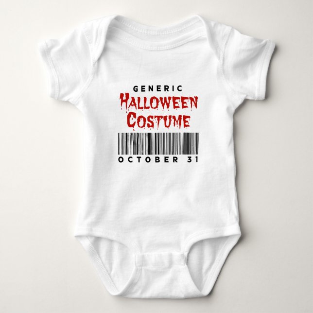 Barcode Generic Halloween Costume October 31 Baby Bodysuit (Front)