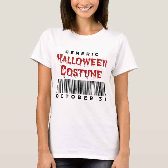 Barcode Generic Halloween Costume October 31 T-Shirt (Front)