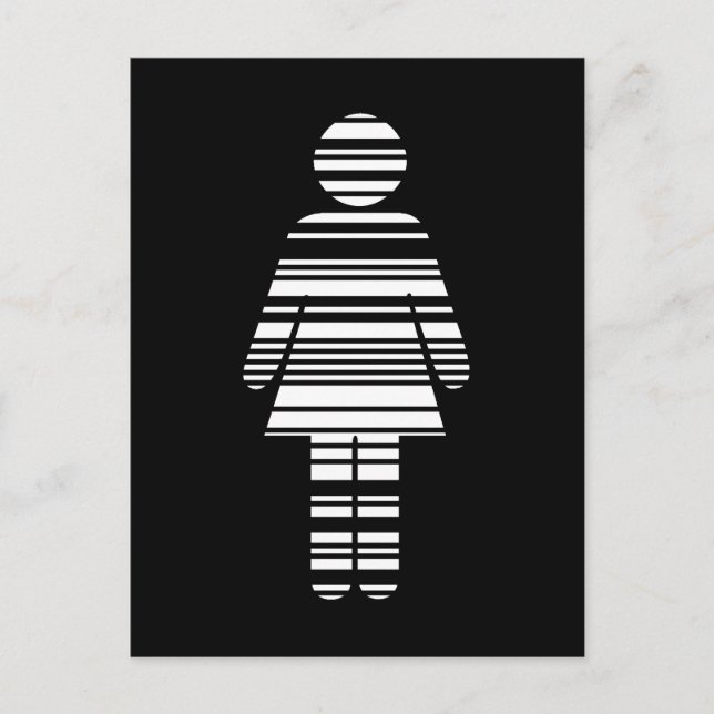 barcode girl postcard (Front)