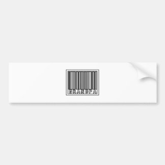 Barcode Grandpa Bumper Sticker