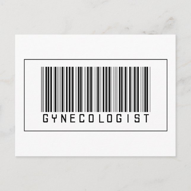 Barcode Gynaecologist Postcard (Front)