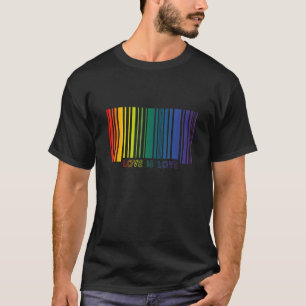 Barcode Love Is Love LGBT Pride T-Shirt
