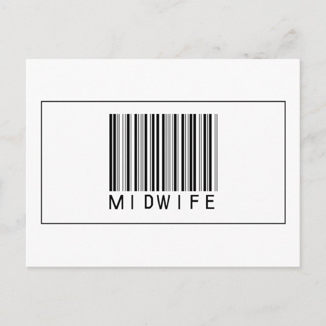 Barcode Midwife Postcard (Front)