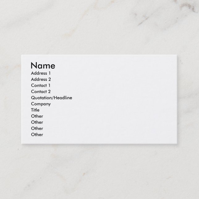 Barcode MMORPG Player Business Card (Front)