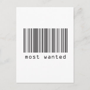 Barcode - Most Wanted Postcard