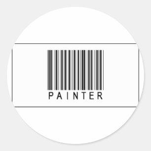 Barcode Painter Classic Round Sticker