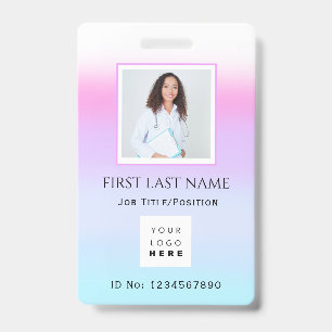 Barcode Photo Nurse Doctor Health Care IDCard ID Badge