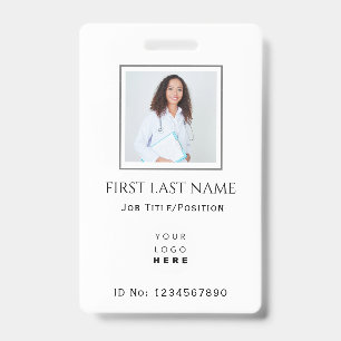 Barcode Photo Therapist Nurse Doctor Health IDCard ID Badge