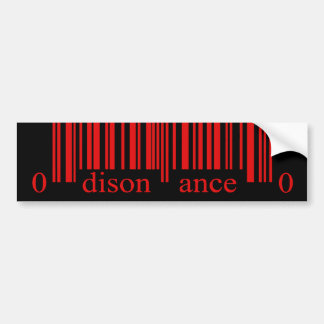 Barcode Red Disonance Bumper Sticker